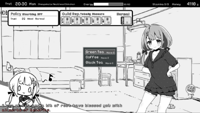 Living With Sister: Monochrome Fantasy Gameplay Screenshot