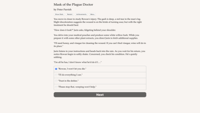 Mask of the Plague Doctor Gameplay Screenshot