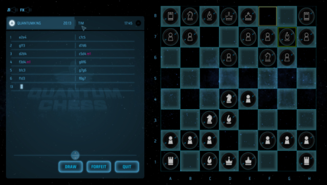 Quantum Chess Gameplay Screenshot