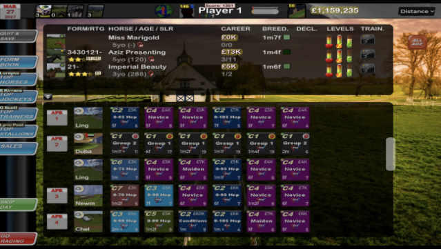 Starters Orders Touch Horse Racing Gameplay Screenshot