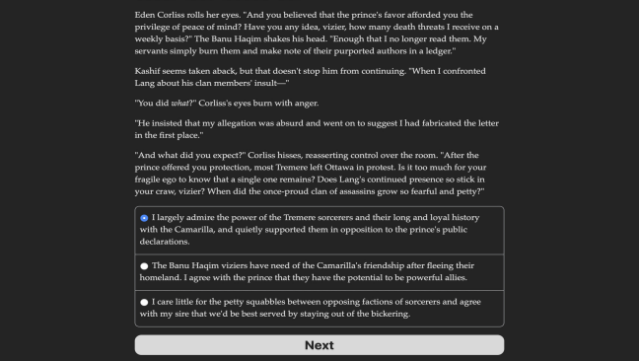 Vampire: The Masquerade — Parliament of Knives Gameplay Screenshot